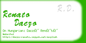 renato daczo business card